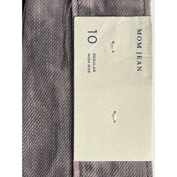 NWT AMERICAN EAGLE Mom Jean Sz 10R Gray/Pink High Rise Ripped #504016 - Picture 3 of 5